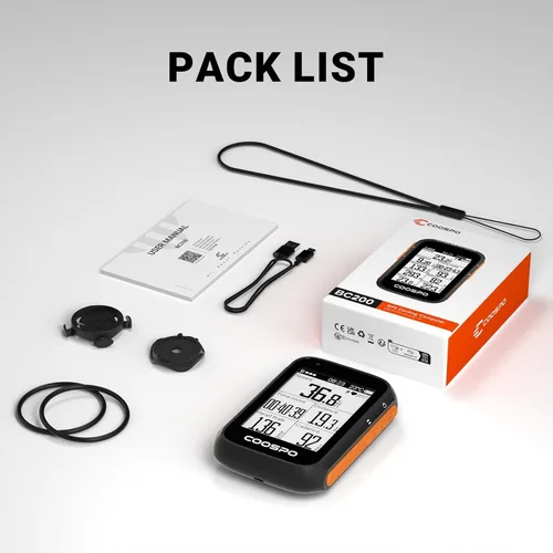 Vista 9 de Computadora de bicicleta COOSPO inalámbrica con GPS, velocímetro de bicicleta con retroiluminación automática, computadora de ciclismo GPS Bluetooth