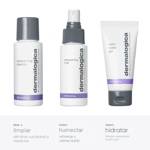 Vista 3 de Dermalogica Kit de rescate de piel sensible, el juego contiene: lavado facial, tónico e hidratante facial, cuidado de la piel para calmar, calmar