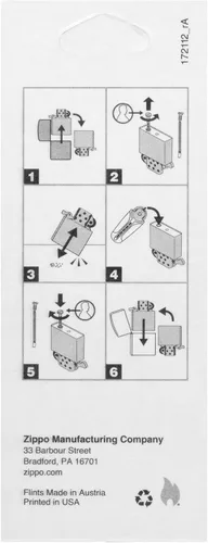 Vista 3 de Zippo 2406N(576) Flints, 1 carta de 6 pedernales