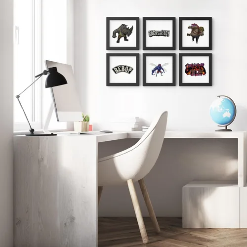 Vista 2 de Trends International Gallery Pops Nickelodeon Teenage Mutant Ninja Turtles: Mutant Mayhem - Paquete de arte de pared de personajes de villanos