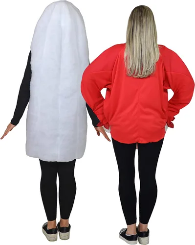 Vista 2 de Disfraz de tampón y útero para parejas, novedoso disfraz de humor universitario, disfraz de cosplay para hombre y mujer, talla única para adultos