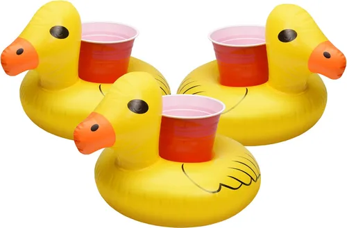 Vista 7 de GoFloats Inflatable Pool and Hot Tub Drink Holders (3 Pack) (Choose - Unicorn, Flamingo, Palm Tree and More)