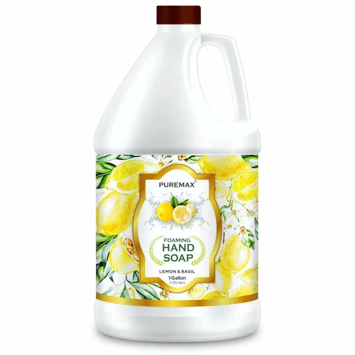 Vista 9 de Repuesto de jabón de manos espumoso con aceites esenciales, manzana verde, hidratante, totalmente natural, fabricado en Estados Unidos, 128 onzas