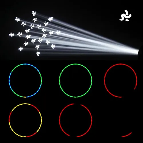 Vista 5 de JUNMAN Mini 295W Beam Cabeza Móvil DJ Disco Etapa Luces con Anillo Led