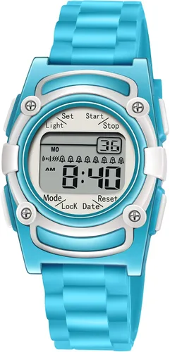 Vista 5 de T TICCI Reloj vibratorio digital para niños, 8 alarmas, recordatorio de medicación, entrenamiento urinario, vibración, píldora, aviso, vibra