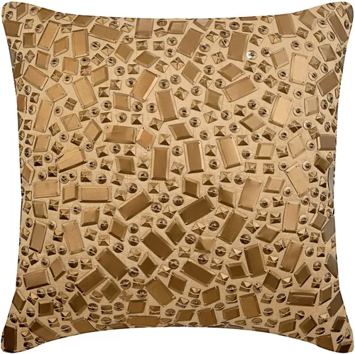 Vista 12 de The HomeCentric Funda de almohada dorada, funda de almohada geométrica moderna, funda de almohada de 12 x 12 pulgadas (11.8 x 11.8 in), funda