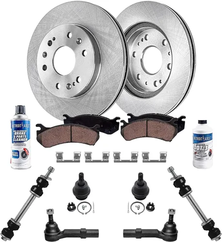 Vista 100 de Detroit Axle - Rotores de freno para Ford Mustang 2015 2016 2017 2018 2019 2020 2021 2022 2023 Rotores de freno de disco 2016 2017 2018 2019