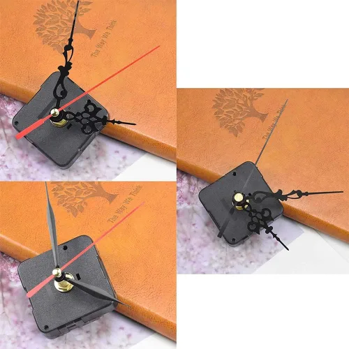 Vista 4 de Mecanismo de movimiento de reloj de cuarzo, mecanismos silenciosos de reloj de eje corto con manecillas, piezas de mecanismo de reloj de pared