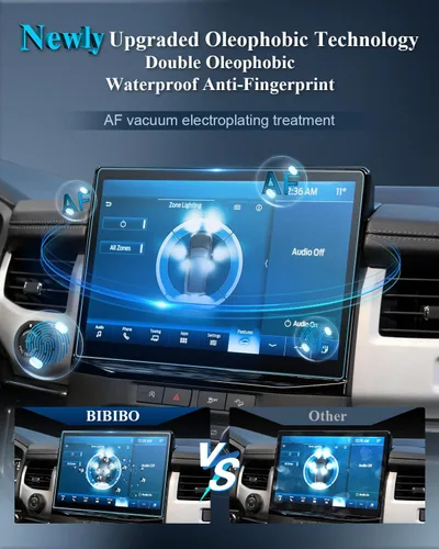 Vista 3 de BIBIBO Protector de pantalla mate para Ford Expedition 2024 2022-2024 Ford Expedition SYNC4 película protectora de vidrio templado mate esmerilado