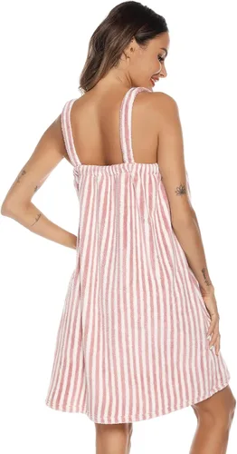 Vista 5 de Veseacky Toalla de baño para mujer con bolsillo, bata de spa ajustable y diadema facial