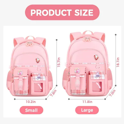 Vista 2 de Linda mochila kawaii para adolescentes y niñas, mochila kawaii para estudiantes de escuela primaria, escuela secundaria, mochila de viaje estética