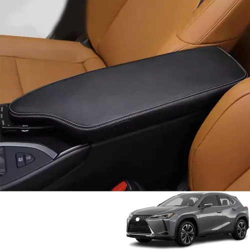 Vista 50 de Accesorios interiores personalizados para Lexus RX350 2010 2011 2012 2013 2014 2015 Cubierta de caja de reposabrazos tapa de consola central, cojín
