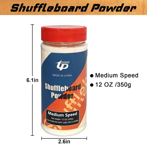 Vista 2 de Shuffleboard Sand Wax High/Medium Speed Shuffleboard Powder Set, Shuffleboard Sand with Mini Brush Set