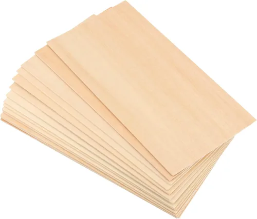 Vista 4 de MUKCHAP 80 hojas de madera para manualidades, hojas finas de madera de 1/16 x 4 x 8 pulgadas, hojas de madera contrachapada sin terminar