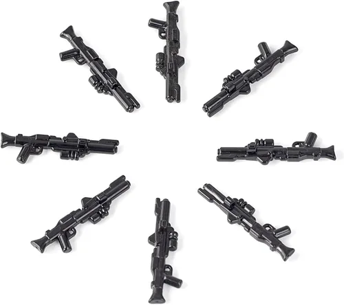 Vista 6 de MOC Space Wars Long DC-15 y Short DC-15 Clone Trooper Blaster Armas de Armamento Accesorios Diseñado para Manos Minifigs (100 piezas)