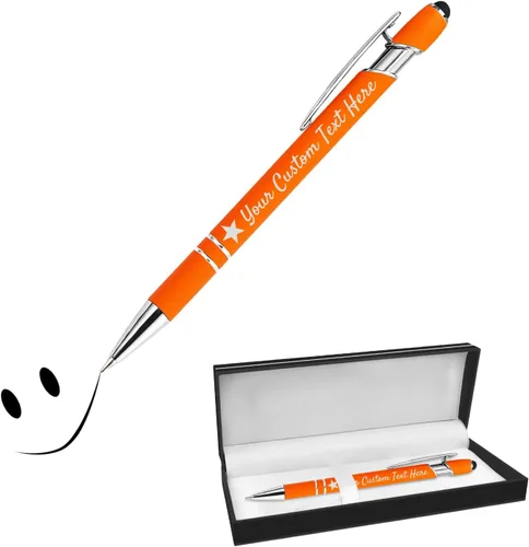 Vista 26 de Bolígrafos personalizados con lápiz capacitivo, bolígrafos grabados personalizados, impresos con tu logotipo o mensaje para Navidad, graduación