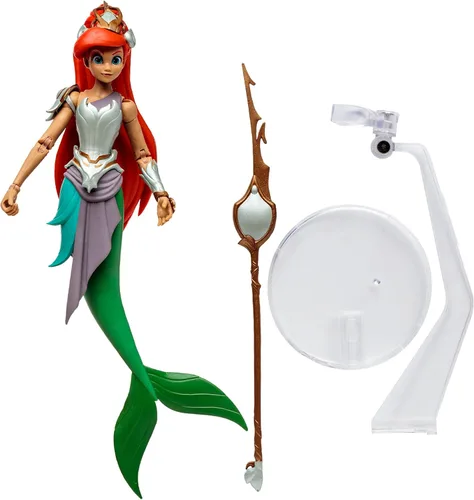 Vista 4 de McFarlane Toys - Disney Mirrorverse Mulan 5 pulgadas Belle (fracturado) 5 pulgadas y Ariel 7 pulgadas figura de acción paquete de 3, etiqueta