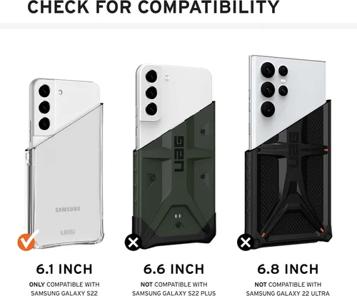 Vista 2 de URBAN ARMOR GEAR UAG - Funda protectora negra diseñada para Samsung Galaxy S22, 100% biodegradable, compostable, respetuosa con el medio ambiente