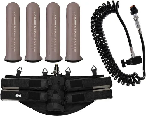 Vista 2 de Action Village Paintball Deluxe Remote, arnés 4+1 y paquete de iniciación HK Army HSTL Pods - Varios