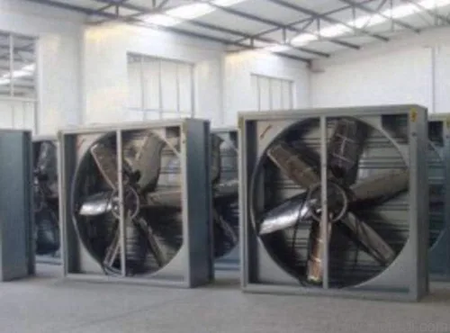Vista 4 de Ventilador de escape de invernadero accionado por correa de 40 pulgadas con obturador de empuje, ventilador de vanilación de invernadero