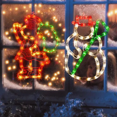 Vista 4 de Escultura de Navidad de 50L que incluye: 1 muñeco de nieve, 1 Papá Noel, 1