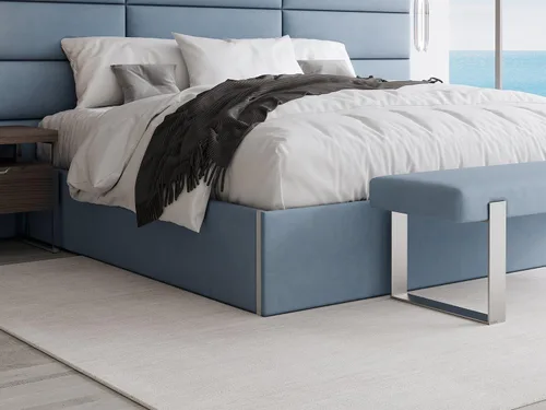 Vista 37 de VANT Cama de plataforma tapizada, tamaño Queen, color beige Boucle, marco de cama de fácil montaje, no necesita somier, base para un apoyo óptimo