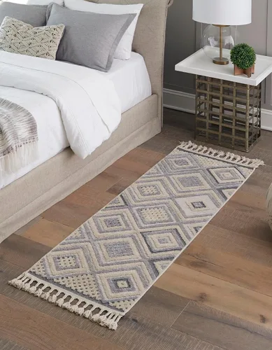 Vista 11 de Unique Loom Colección Arlo Alfombra de área - Hannah (rectangular 2' 0" x 3' 0", beige arenoso/gris)