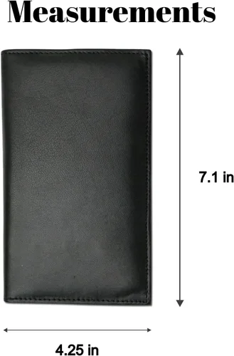 Vista 2 de Marshal Billetera de Cuero Bifold con Bloqueo RFID para Hombres y Mujeres Soporte de Cuero Genuino con 19 Ranuras, 2 Compartimentos para Billetes