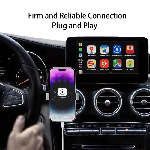 Vista 2 de Cable Lightning corto para iPhone 14/13 CarPlay [certificado MFi] USB A a Lightning Cable de carga de coche para iPhone 14/13/12/11/8/7/SE/XS/XR