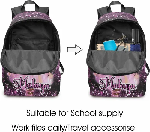 Vista 208 de Texto personalizado Elefante desgaste gafas mochila mochila mochila casual Daypack bolsa para mamá niñas, color86-4, Mochilas Daypack