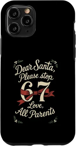 Vista 28 de Dear Santa 67 Funny Christmas Six Seven 6-7 Parents Case for iPhone XR