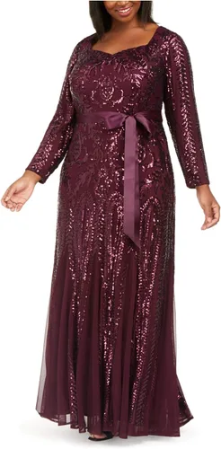 Vista 4 de R&M Richards Lentejuelas de corazón de talla grande para mujer