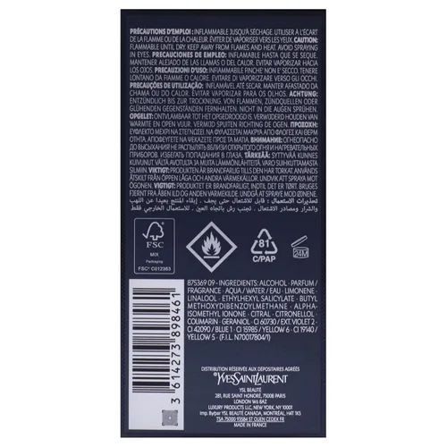Vista 5 de Y Intense by Yves Saint Laurent para hombre - Espray EDP de 2 onzas