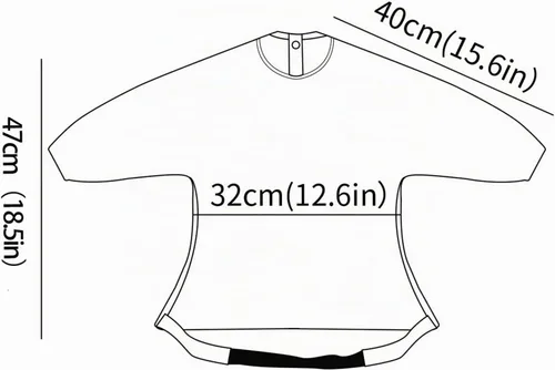 Vista 5 de Babero de Manga Larga para Bebé - Baberos a Prueba de Desastres para Bebés - Ajustable, Impermeable y con Accesorio para Silla/Mesa Alta Elefante