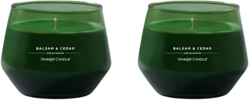 Vista 3 de Yankee Candle Vela de estudio con aceites esenciales, noche de verano, 10 onzas (paquete de 2)
