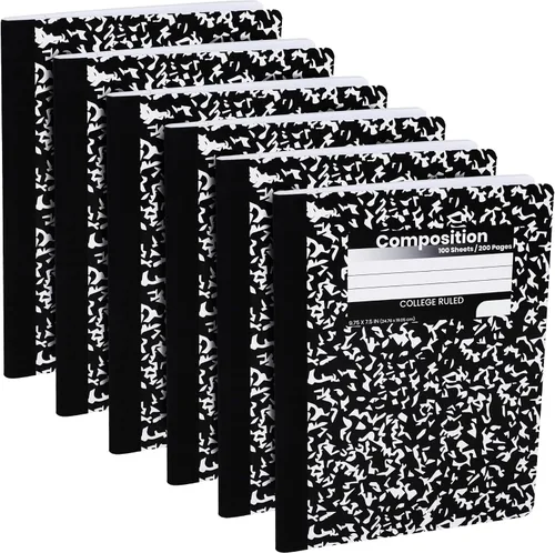 Vista 9 de Cuadernos de composición a granel, Cuadernos de papel con rayas universitarias, 100 hojas, Cuadernos de suministros escolares, Cuadernos