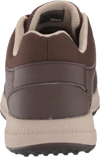 Vista 3 de Skechers Tenis de golf Elite 5 Range de ajuste relajado impermeables sin pinchos para hombre, Marrón, 8