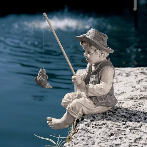 Vista 7 de Design Toscano Frederic, el pequeño pescador de Aviñón