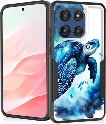 Vista 179 de Funda para Moto G Play 4G 2024, resistente de doble capa híbrida de policarbonato duro, goma suave, a prueba de golpes, funda protectora resistente