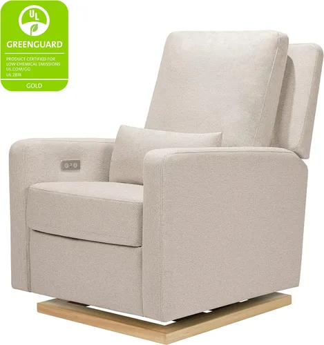 Vista 4 de Babyletto Sigi Recliner/Glider para guardería en Performance Beach Tejido ecológico Performance Beach