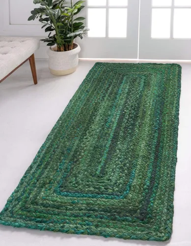 Vista 36 de Unique Loom Colección Trenzada Chindi - Alfombra de área (1 pie 2 pulgadas x 6 pies 1 pulgada, pasillo, multi/azul)