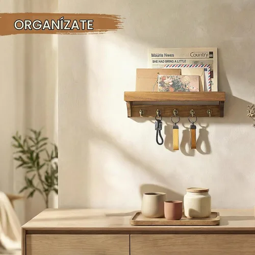 Vista 5 de Rebee Vision Soporte para llaves de 14 pulgadas - Acacia