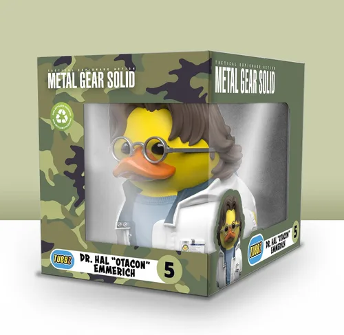 Vista 2 de TUBBZ Edición en caja: Metal Gear Solid - Figura de vinilo de pato de goma Dr Hal Otacon Emmerich Cosplaying