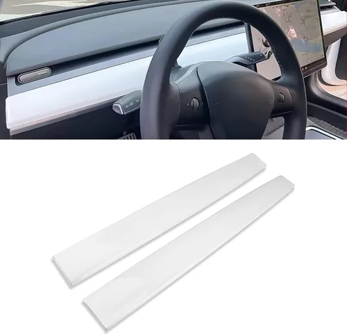 Vista 10 de x xotic tech Cubierta de panel de consola central con patrón de fibra de carbono brillante, compatible con Tesla Model 3 2017 2018 2019 2020 2021