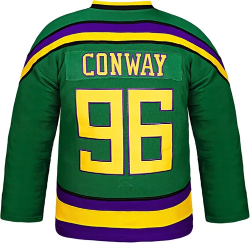 Vista 2 de CJTVMMD Camiseta de película de hockey para hombres y mujeres, ropa de hombre de los años 90, camiseta verde de práctica de hockey