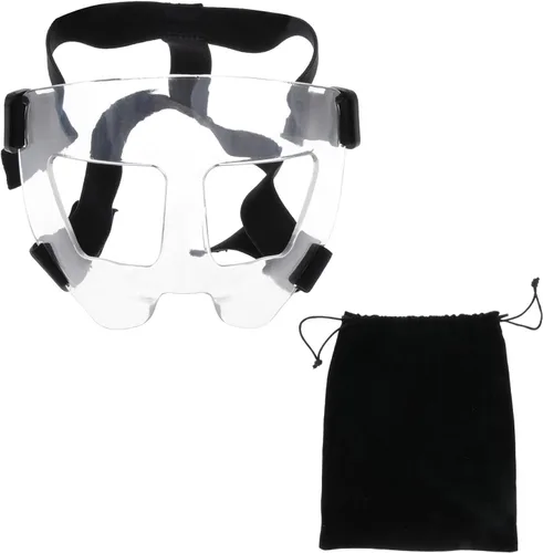 Vista 6 de Protector nasal de baloncesto para niños con correa elástica, protector facial ajustable para nariz rota (5.5 x 3.5 pulgadas) - Escudo