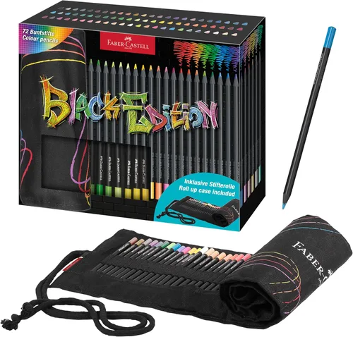Vista 13 de Lápices de colores Faber-Castell Black Edition Grandes suministros de arte para el regreso a clases Clásicos (12 unidades)