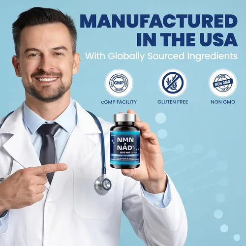 Vista 7 de Suplemento liposomal NMN + NAD+ - Soporte de NAD+ de doble fuente con resveratrol, AKG y urolitina A - Energía celular, vitalidad y bienestar diario