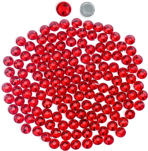 Vista 10 de Novani Hotfix - Diamantes de imitación redondos, aguamarina con parte trasera plana, gemas de cristal redondas para manualidades, tela, ropa