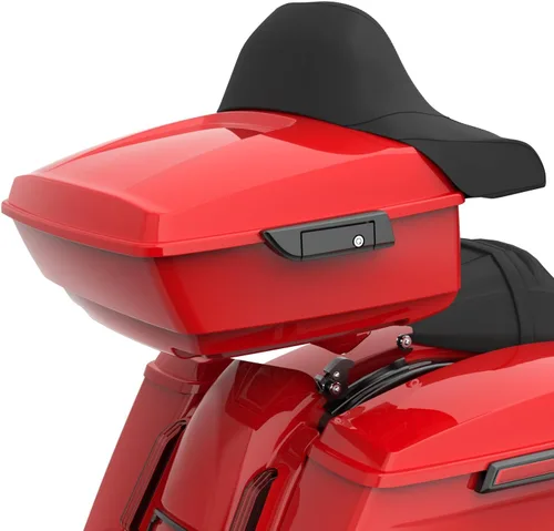 Vista 107 de Moto Onfire King Tour - Maletero con almohadilla de respaldo para Harley Touring 1997+ (Barracuda Silver)